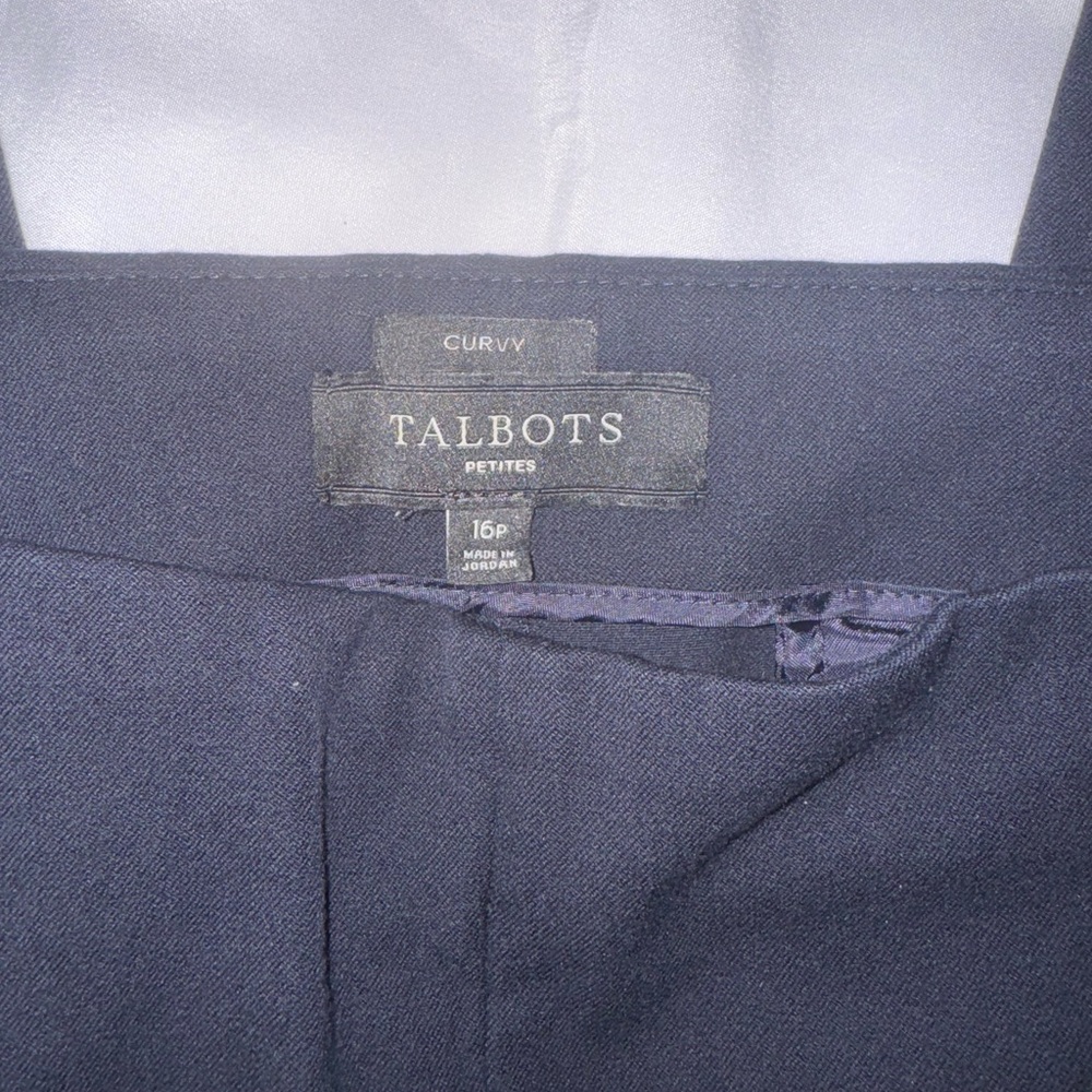 Talbots Woman’s Navy Chinos. Curvy. 16 Petite. - Picture 3 of 4